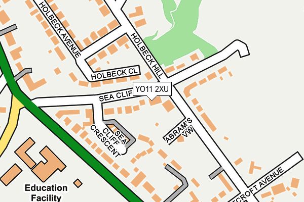 YO11 2XU map - OS OpenMap – Local (Ordnance Survey)