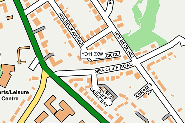 YO11 2XW map - OS OpenMap – Local (Ordnance Survey)