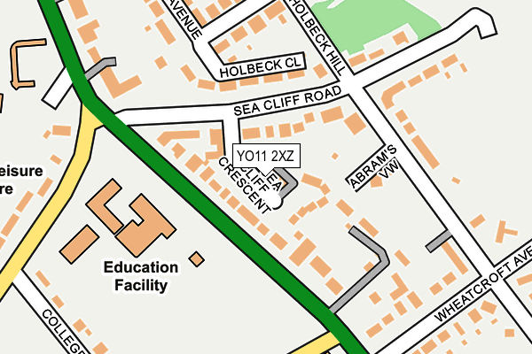 YO11 2XZ map - OS OpenMap – Local (Ordnance Survey)