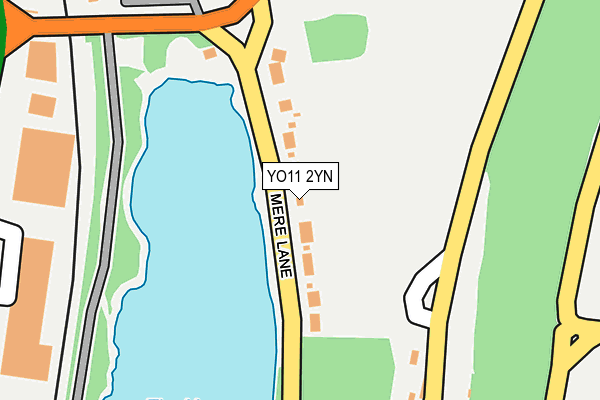 YO11 2YN map - OS OpenMap – Local (Ordnance Survey)