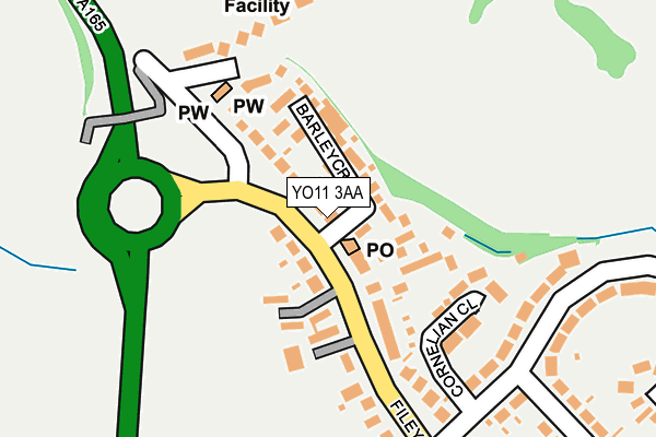 YO11 3AA map - OS OpenMap – Local (Ordnance Survey)