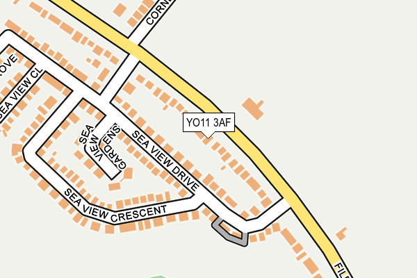 YO11 3AF map - OS OpenMap – Local (Ordnance Survey)