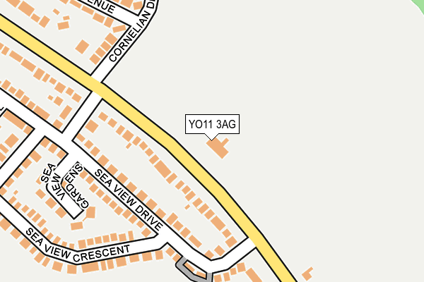 YO11 3AG map - OS OpenMap – Local (Ordnance Survey)