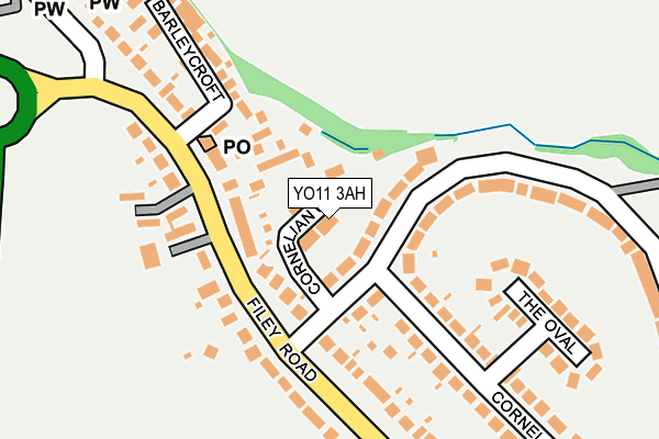 YO11 3AH map - OS OpenMap – Local (Ordnance Survey)