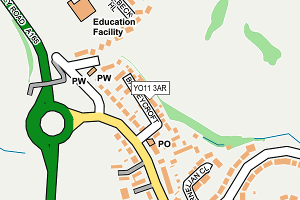 YO11 3AR map - OS OpenMap – Local (Ordnance Survey)