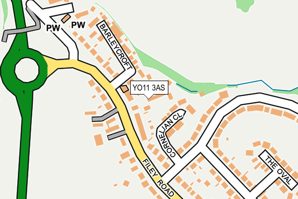 YO11 3AS map - OS OpenMap – Local (Ordnance Survey)