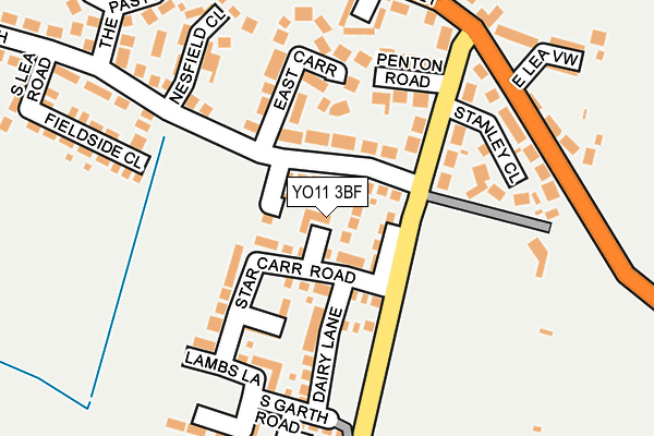 YO11 3BF map - OS OpenMap – Local (Ordnance Survey)