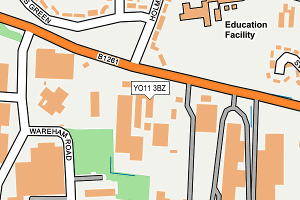 YO11 3BZ map - OS OpenMap – Local (Ordnance Survey)