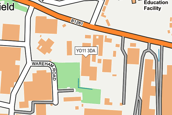 YO11 3DA map - OS OpenMap – Local (Ordnance Survey)