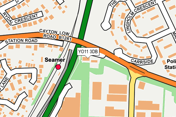 YO11 3DB map - OS OpenMap – Local (Ordnance Survey)
