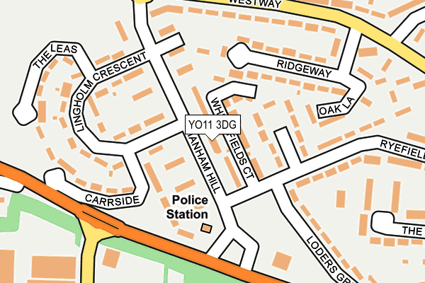 YO11 3DG map - OS OpenMap – Local (Ordnance Survey)