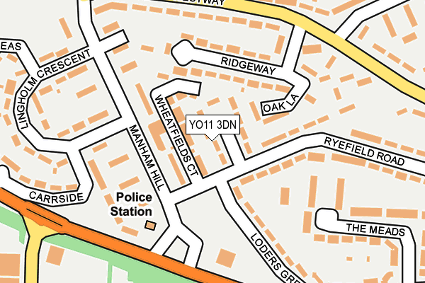 YO11 3DN map - OS OpenMap – Local (Ordnance Survey)