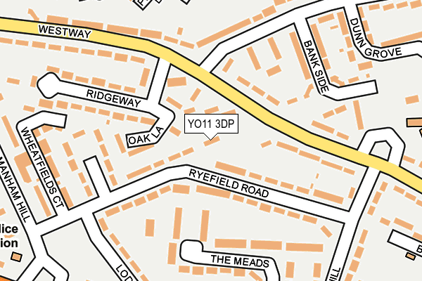 YO11 3DP map - OS OpenMap – Local (Ordnance Survey)