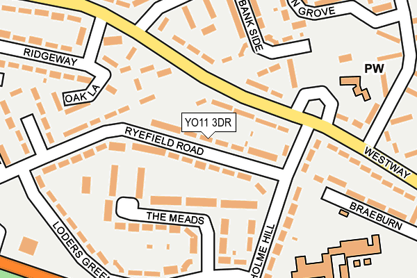 YO11 3DR map - OS OpenMap – Local (Ordnance Survey)