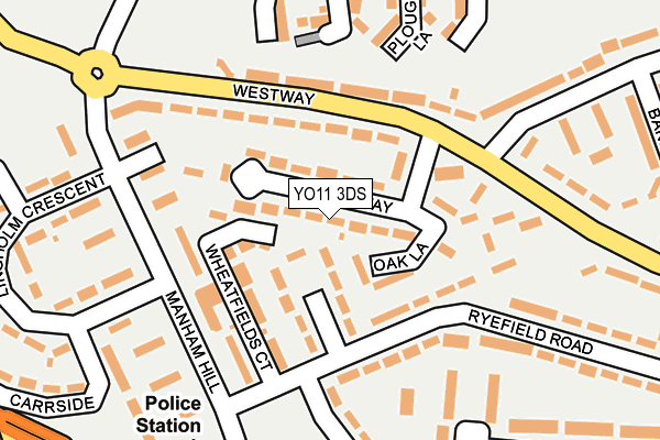 YO11 3DS map - OS OpenMap – Local (Ordnance Survey)