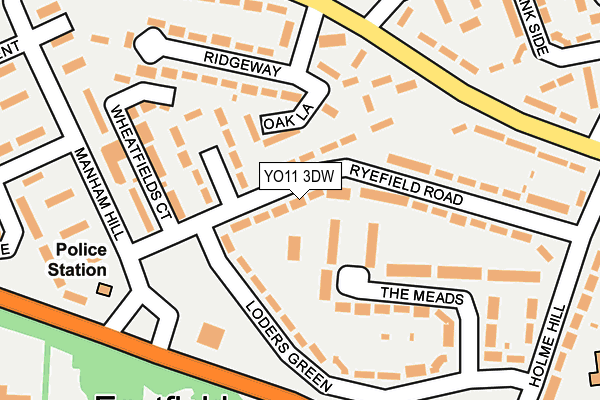 YO11 3DW map - OS OpenMap – Local (Ordnance Survey)