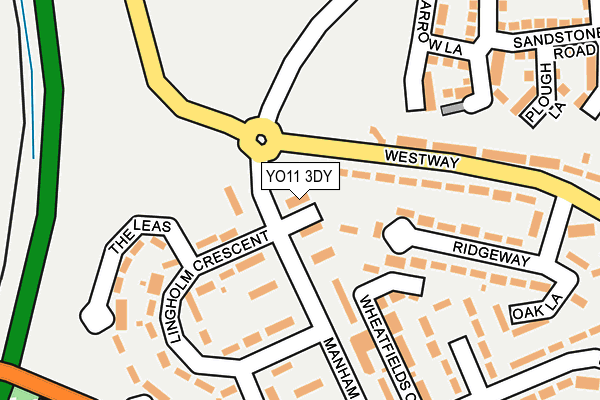 YO11 3DY map - OS OpenMap – Local (Ordnance Survey)