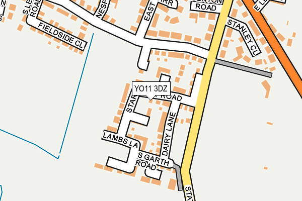 YO11 3DZ map - OS OpenMap – Local (Ordnance Survey)