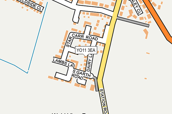 YO11 3EA map - OS OpenMap – Local (Ordnance Survey)