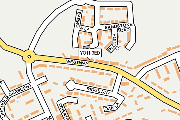 YO11 3ED map - OS OpenMap – Local (Ordnance Survey)