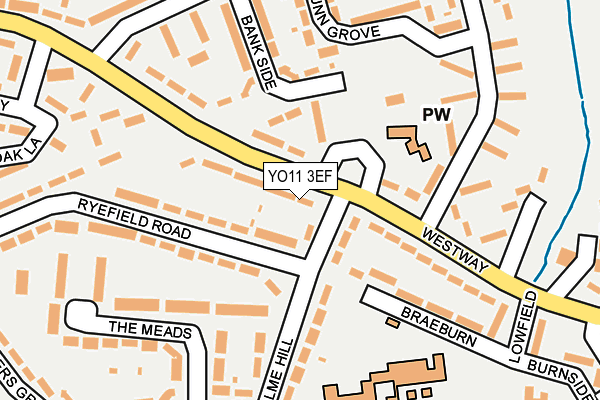 YO11 3EF map - OS OpenMap – Local (Ordnance Survey)