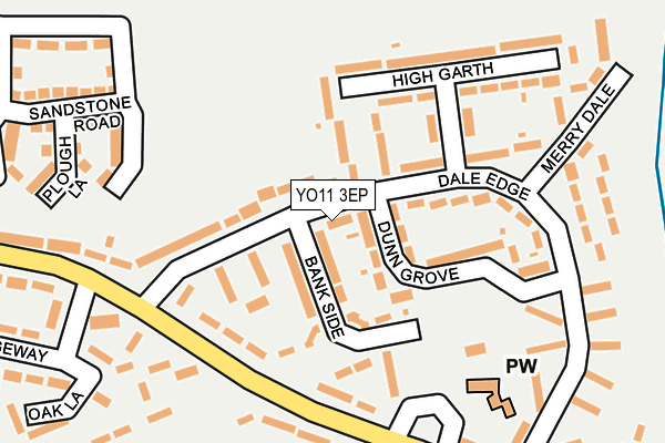 YO11 3EP map - OS OpenMap – Local (Ordnance Survey)
