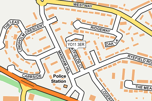 YO11 3ER map - OS OpenMap – Local (Ordnance Survey)