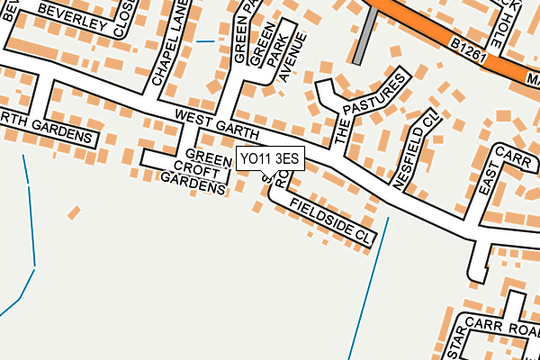 YO11 3ES map - OS OpenMap – Local (Ordnance Survey)