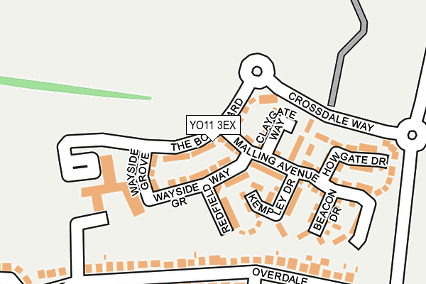 YO11 3EX map - OS OpenMap – Local (Ordnance Survey)