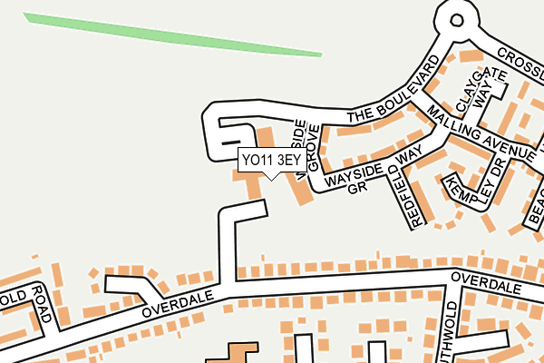 YO11 3EY map - OS OpenMap – Local (Ordnance Survey)