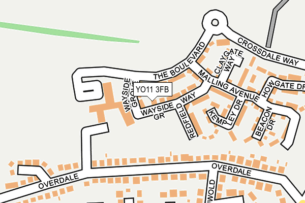 YO11 3FB map - OS OpenMap – Local (Ordnance Survey)