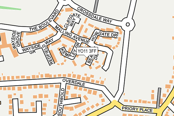 YO11 3FF map - OS OpenMap – Local (Ordnance Survey)