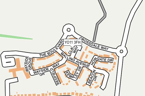 YO11 3FH map - OS OpenMap – Local (Ordnance Survey)