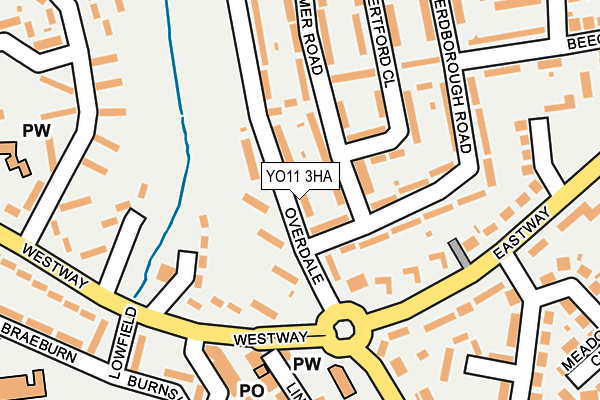YO11 3HA map - OS OpenMap – Local (Ordnance Survey)