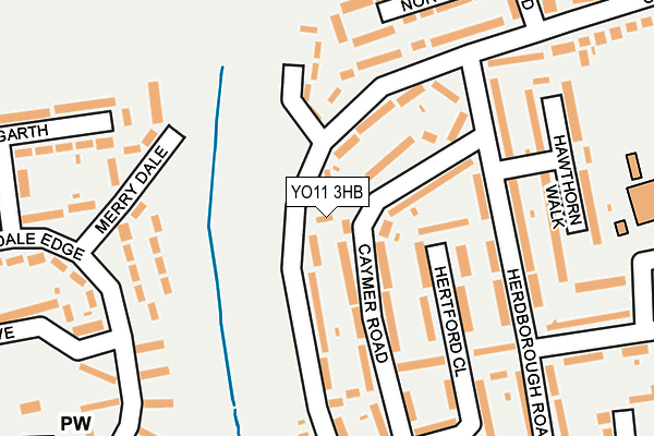 YO11 3HB map - OS OpenMap – Local (Ordnance Survey)