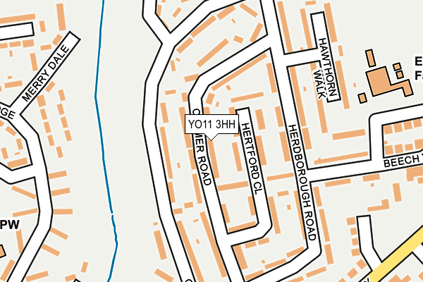 YO11 3HH map - OS OpenMap – Local (Ordnance Survey)