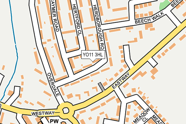 YO11 3HL map - OS OpenMap – Local (Ordnance Survey)