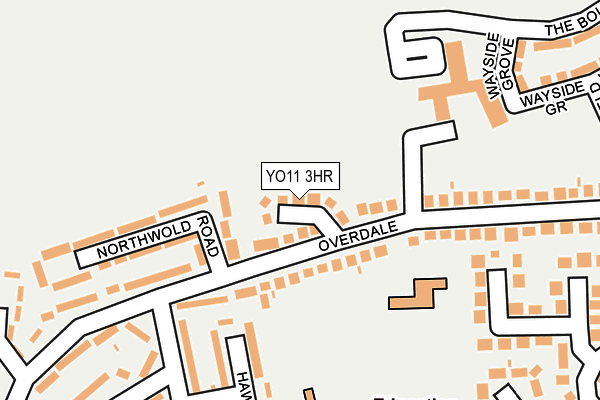 YO11 3HR map - OS OpenMap – Local (Ordnance Survey)