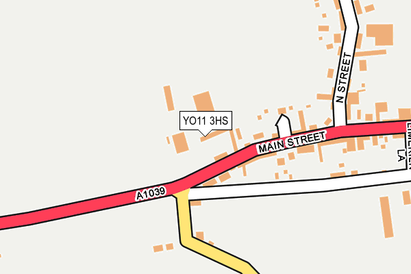 YO11 3HS map - OS OpenMap – Local (Ordnance Survey)
