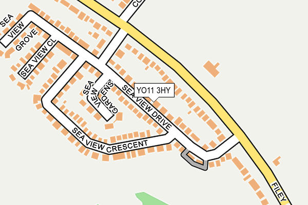 YO11 3HY map - OS OpenMap – Local (Ordnance Survey)