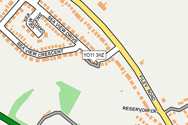 YO11 3HZ map - OS OpenMap – Local (Ordnance Survey)