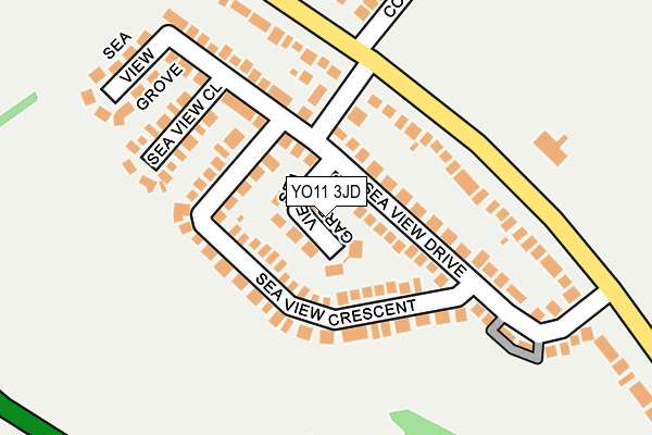 YO11 3JD map - OS OpenMap – Local (Ordnance Survey)