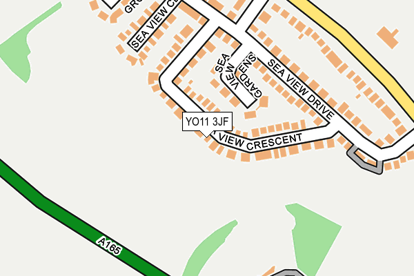 YO11 3JF map - OS OpenMap – Local (Ordnance Survey)