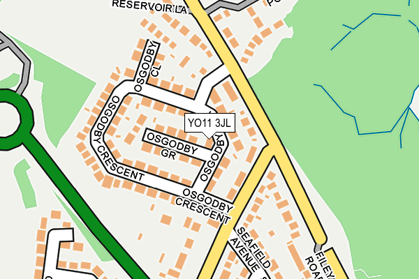 YO11 3JL map - OS OpenMap – Local (Ordnance Survey)