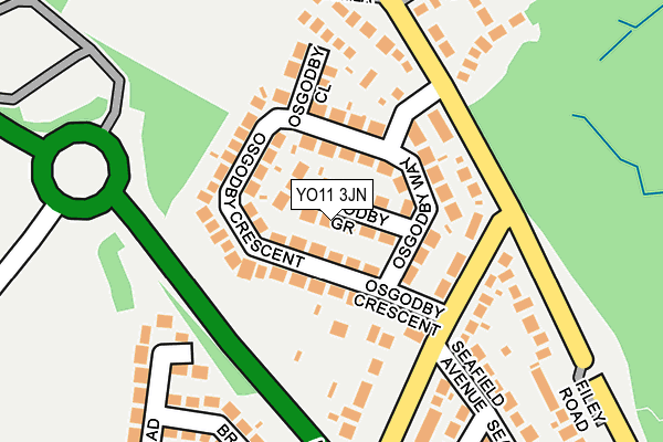 YO11 3JN map - OS OpenMap – Local (Ordnance Survey)