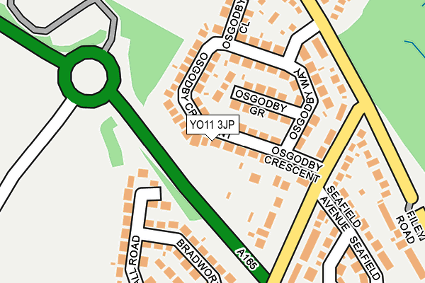 YO11 3JP map - OS OpenMap – Local (Ordnance Survey)