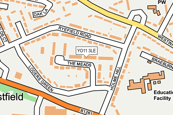 YO11 3LE map - OS OpenMap – Local (Ordnance Survey)