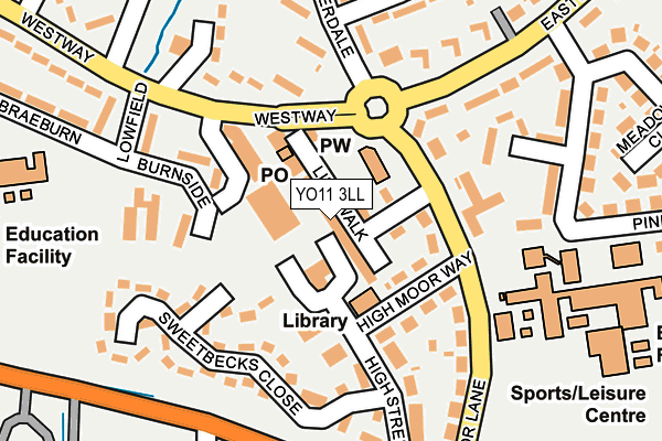YO11 3LL map - OS OpenMap – Local (Ordnance Survey)