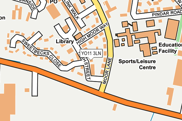 YO11 3LN map - OS OpenMap – Local (Ordnance Survey)