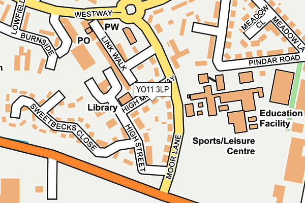 YO11 3LP map - OS OpenMap – Local (Ordnance Survey)